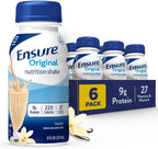 Ensure Original Vanilla Nutrition Shake | Small Meal Replacement Shake | Ready To Drink | 9g Protein, 27 Vitamins and Minerals | 8 fl oz - 6 Pack