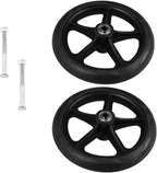 WORDFUN 6" 7" 8" Solid Tyre, Black Grey (2 Pcs), Front Wheel Tires for Wheelchair, Wheelchair Caster Wheel, Antiwear, Front Wheels Replacement Parts, Non-Slip