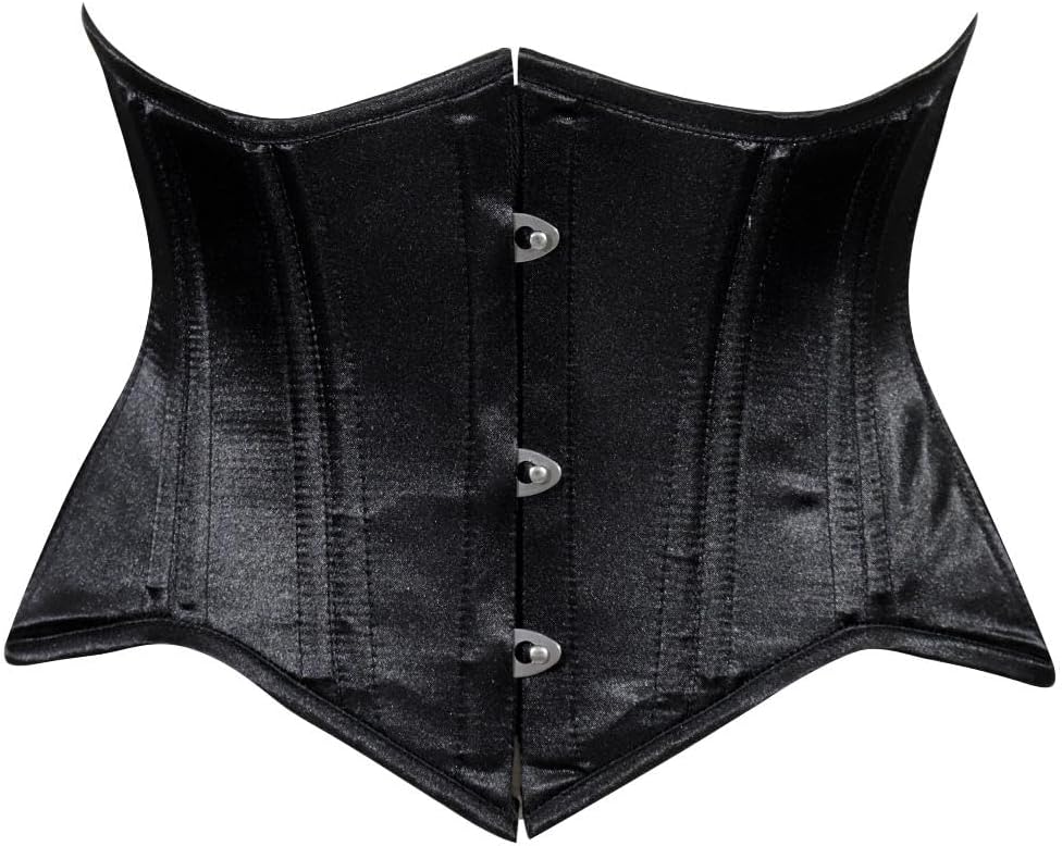 Daisy corsets Women's Daisy Corsets Womens Satin Mini Cincher Underbust Corset Waist Cincher Busk Closure