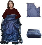 Waterproof Wheelchair Blanket 42"X45" No Pet Hair Sticking - Windproof Fleece Lap Blanket for Elderly, Machine Washable Lightweight Throw for Hospital, Outdoor Travel & Gift Vacuum Packaging