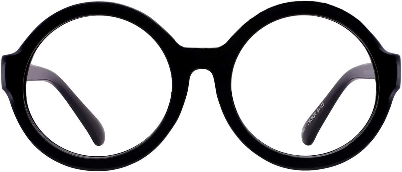OCCI CHIARI Large Reading Glasses for Women Oversized Round Readers (Black,2.0)