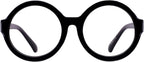 OCCI CHIARI Retro Round Reading Glasses for Women Oversized Black Readers 1.0 1.25 1.50 1.75 2.0 2.25 2.50 2.75 3.0 3.5 (Black,1.0)