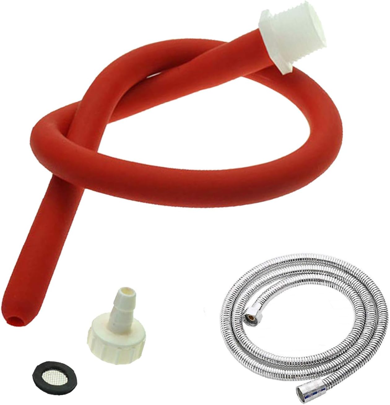Shower Enema Kits，Silicone Cleaning Tube -Flexible Silicone Comfortable Nozzle douch Attachment for Women and Men 50cm,150cm Hose