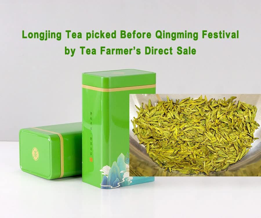 Dragonwell Longjing Tea(Ming Qian),Fresh Dragon Well Green Tea Leaf Picked Before Qingming,Tea Farmer Direct Sale, 4.41 oz./125g,明前龙井