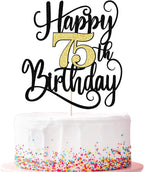 happy 75th birthday cake topper,75 birthday party cake decorations