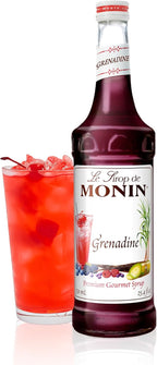 Monin - Grenadine Syrup, Delightfully Sweet, Natural Flavors, Great for Cocktails, Mocktails, Sodas, and Smoothies, Non-GMO, Gluten-Free (750 ml)