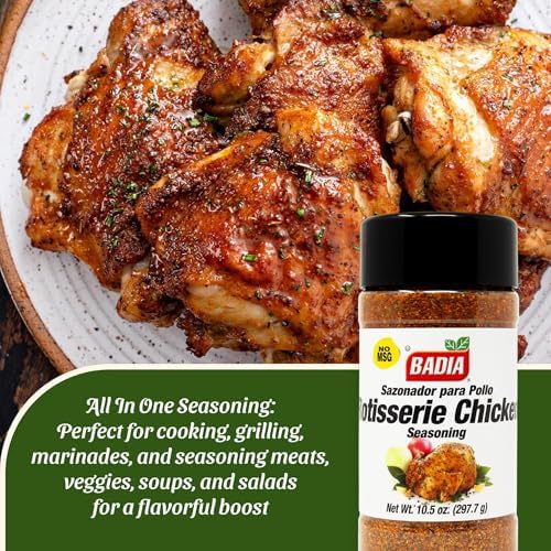 Badia Rotisserie Chicken Seasoning, 10.5 oz – Classic Blend for Poultry, Perfect for Roasting, Grilling & Air Frying