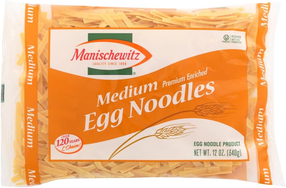 Manischewitz Egg Noodles Medium 12.0 OZ(Pack of 2)