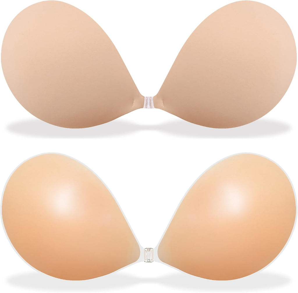 MITALOO Adhesive Bra Invisible Sticky Strapless Push up Backless Reusable Silicone Covering Nipple Bras