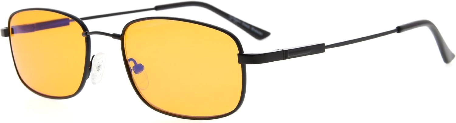 Eyekepper 97% Blue Light Blocking Reading Glasses-Better Sleep Computer Readers-Mens Womens Memory Titanium
