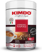 Kimbo Espresso Napoletano - Ground Coffee - Blended and Roasted in Italy - Dark Roast with a Well Balanced and Persistent Napoli Taste - 8.8 oz Can