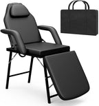 Paddie Portable Tattoo Chair for Client 72inch, Mobile Massage Table Foldable with Storage Bag, Black