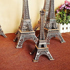 Chinshwehaw Eiffel Tower Statue Decor 7 Inch Alloy Metal Collectible Figurine Replica Souvenir Room French Eiffel Tower Party Decoration Table Stand Holder Gift for Cake Topper