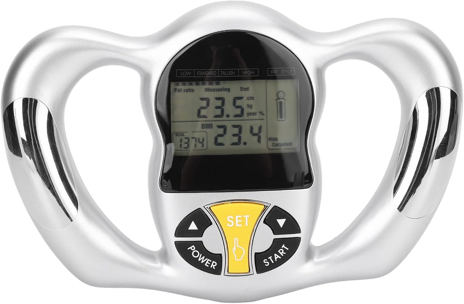 Handheld Body Fat Loss Monitor, Body Composition Monitor with Scale, BMI Meter Fat Analyzer Health Monitor Body Fat Monitor Device Handheld Body Fat Measurement Tool