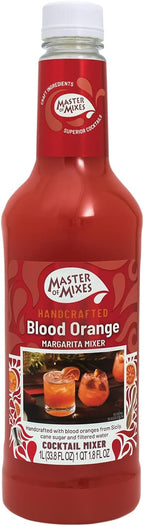 Master of Mixes Blood Orange Margarita Drink Mix, Ready To Use, 1 Liter Bottle (33.8 Fl Oz), Individually Boxed