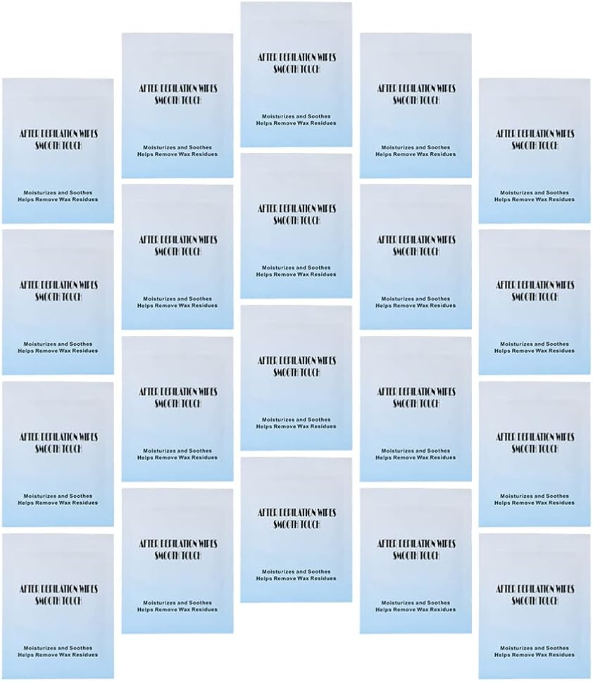 Minkissy Prep Pads Wax Removal Wipes Wax Remover Individually Wrapped Oil Wipes After Waxing Finishing Wipes Wax Depilation Supplies For Home Salon Summer 20PCS