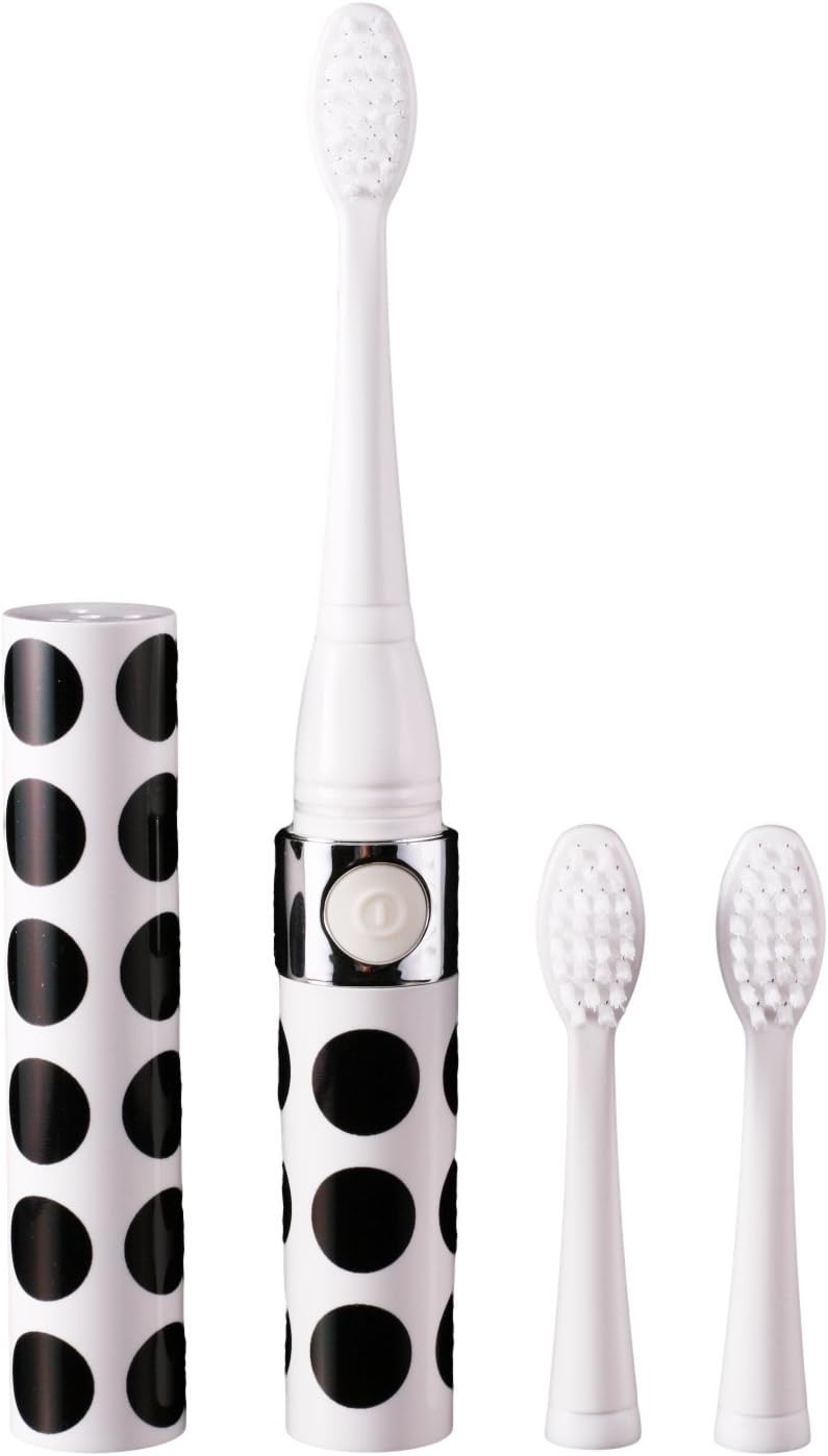 Electric Toothbrush HI-923 Black Polka Dot (Portable/Travel Size)