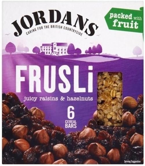 Jordans Frusli Raisin & Hazelnut Cereal Bars (6x30g) - Pack of 2
