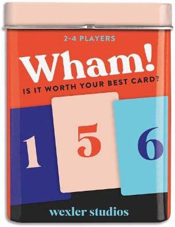 Galison Wham! Card Game – Fun Card Game for Kids, Easy to Play Family Game for 2+ Players, for Ages 6+ – Convenient Storage Tin and Instructions Included, Great Learning Activity for Kids