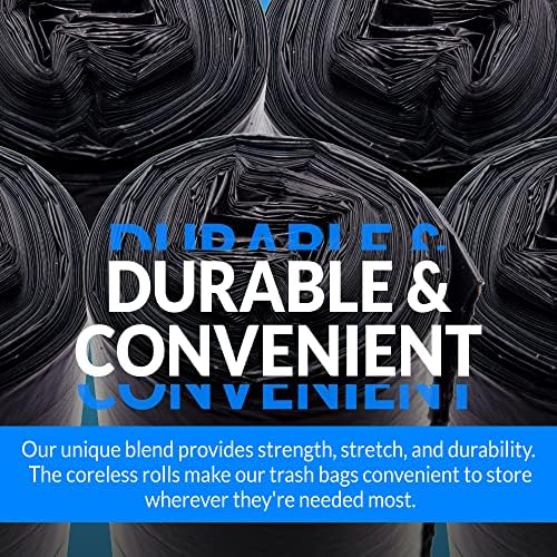 Reli. 13 Gallon Trash Bags | 1000 Bags | Black | Tall Kitchen | Strong | Garbage