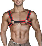 Adjustable Neoprene Harness for Men - Body Chest Belt With Buckles - Gay Interest Clubwear Costume