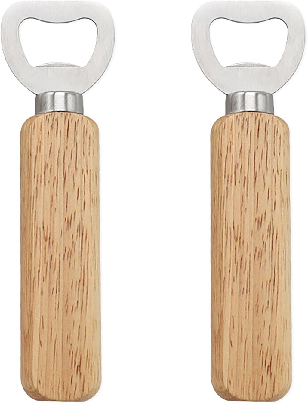 2 Pcs Wooden Handle Bottle Openers, 5.5 Inch Alloy Bottle Opener are Wldely Used for Party, Daily Life, Travel and Good Gifts for Festivals (2)