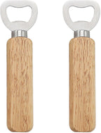 2 Pcs Wooden Handle Bottle Openers, 5.5 Inch Alloy Bottle Opener are Wldely Used for Party, Daily Life, Travel and Good Gifts for Festivals (2)