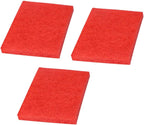 uxcell 3pcs Scouring Pad Non-Scratch Scouring Sponge Scrub Pads 6"x4" For Scouring Kitchen, Dishwashing, Red