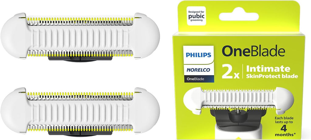 Philips Norelco OneBlade Skin Protect Replacement Blade, for OneBlade Electric Shaver and Trimmer, Durable Stainless Steel, Trim and Shave with Extra Skin Protection, 2 Count, QP229/80