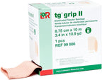 Lohmann & Rauscher Lohmann&Rauscher tg grip II Elasticated Tubular Compression Bandage, Seamless Tube Stockinette Wrap for Retention, Lymphedema, & Swelling, Beige, Size E