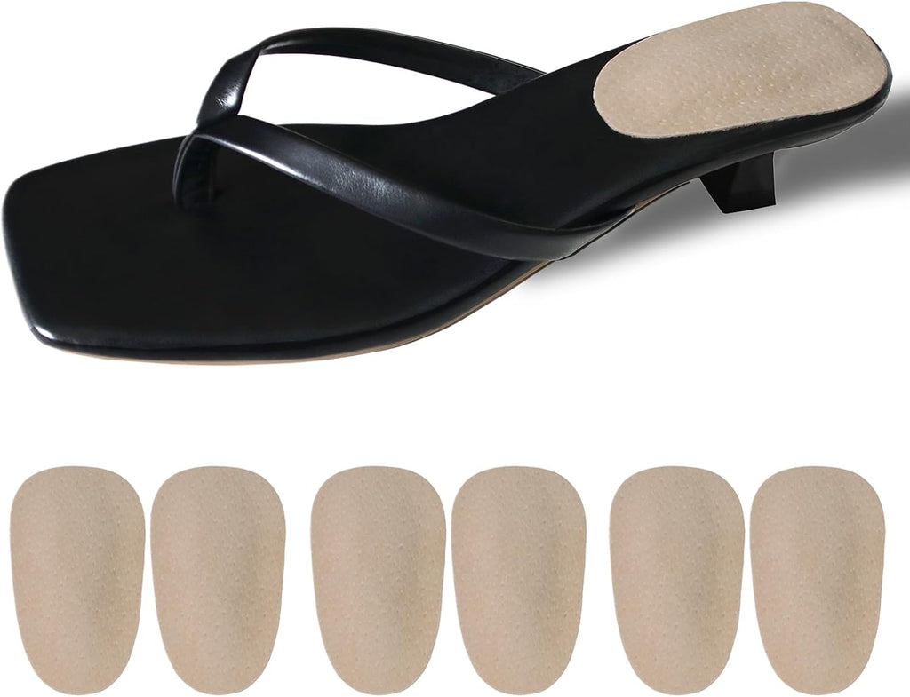 (3 Pairs) Pigskin Heel Cushions Cups for Plantar Fasciitis, Sore Heel Pain, Bone Spur & Achilles Tendonitis, Heel Support Insoles, Adhesive Heel Padding Inserts for High Heels Boots Flats Sandals