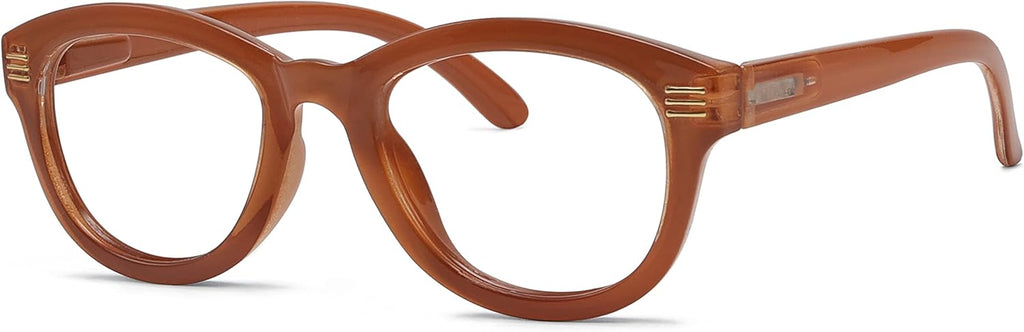Eyekepper Cat Eye Reading Glasses for Women Oversize Ladies Readers - Brown +2.00