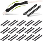 Eyeglasses Temple Tips, 16 Pairs Silicone Eyeglasses Retainers Sleeve Retainer Anti-Slip Safety Eyewear Retainers Spectacle Stay For Eyeglasses, Sunglasses, Reading Glasses (Black Temple Tip)