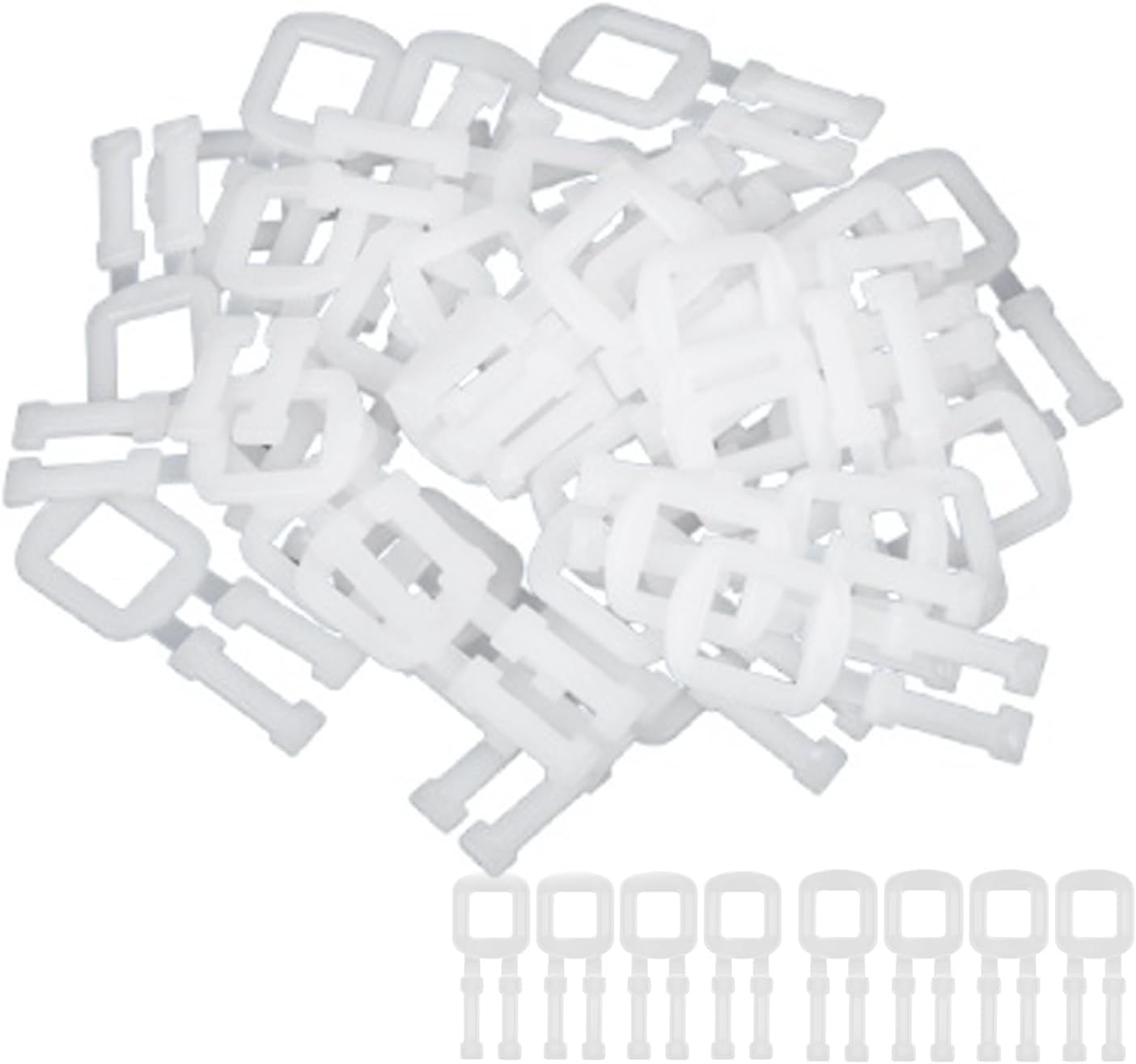 100 Pack Box Packing Strapping Buckles Plastic Manual Banding Clip Gripper Seals for Packaging Strapping Banding Roll Polyester Strapping 1/2 Inch Strap Coil Polyester Pull Tape Pull Webbing