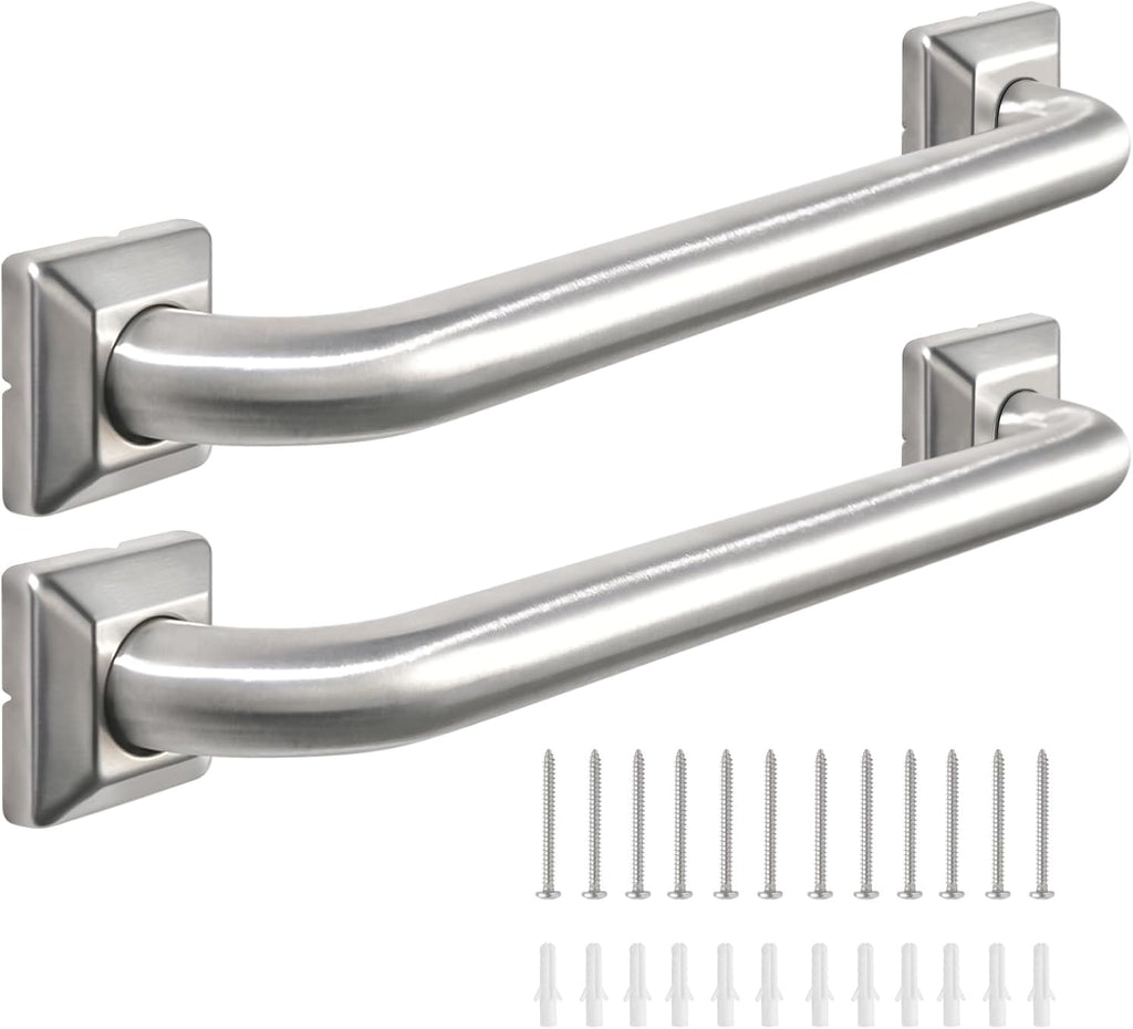 Bathroom Grab Bars Stainless Steel Handrail ADA Compliant 500lbs bathtubs and Showers Toilet Handle Safety for Handicap, Elderly, Disabled, Injury (24inches 2 Pack)