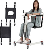 Patient Lift Transfer Chair, Patient Lift for Home, Patient Transfer Lift Wheelchair, Wheelchair Lift for Car, Lightweight Bedside Bathroom Wheelchair for Elderly, 275lbs