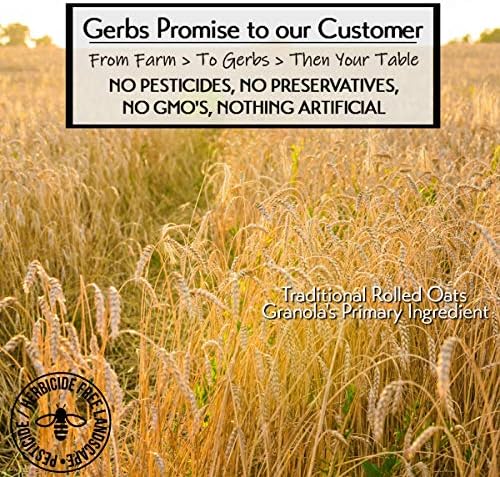 Gerbs Super 5 Fruit Granola, 2 LBS - Top 14 Food Allergy Free & Non GMO - Unsulfured & Keto Safe - Cranberry, Blueberry, Goji Berry, Cherry, Raisin