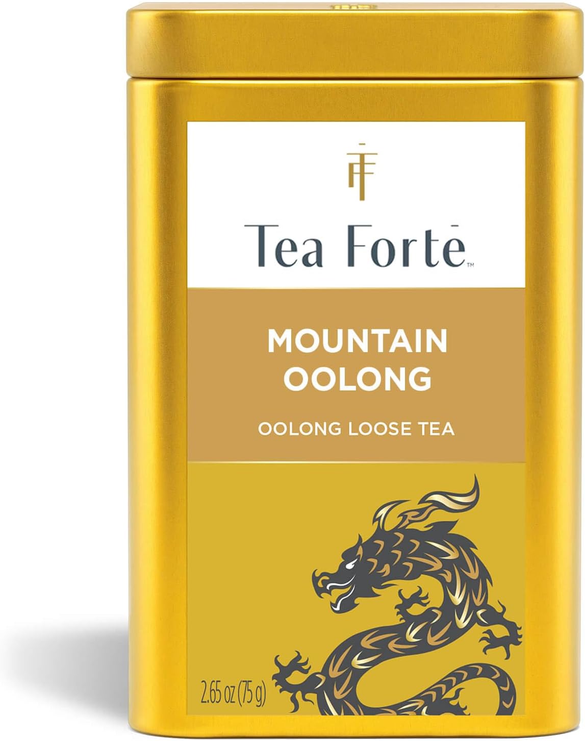 Tea Forte Mountain Oolong Premium Loose Leaf Caffeinated Oolong Tea Blend Canister, Makes 35-50 Cups