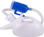 Men Reusable Pee Jug Male Urine Bottle 47.2" Long Tube with Lid Portable Thicken Men's Potty 2000ml for Hospital Camping Car Travel Toilet Universal Urinals