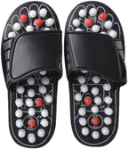 Reflexology Foot Pressure Point Massage Tools Mat Massage Slippers Slides Sandals Shoes, Back Knee Feet Arch Heel Pain and Tension Relief Products Gifts (S-Men(5.5-6.5) Women(7-8), 1Pair)