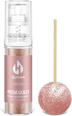 Rose Gold Edible Glitter Spray 10g Herbeklab Edible Rose Gold Glitter for Cakes Food Grade Drink Glitter for Cocktails Chocolate Cake Pop Strawberry