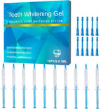 10 Pcs 3ml Teeth Whitening Gel Refills Bleaching Gel, Tooth Whitener Gel Kit for Home Use, Works with Teeth Whitening LED Light and Tray