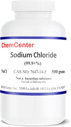 Sodium Chloride (Salt), High Purity Crystals, 500 Grams (1.1 lb.)