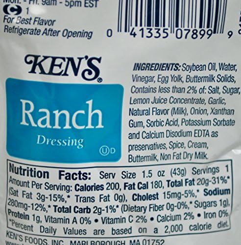 Kens Ranch Dressing (Case of 60)