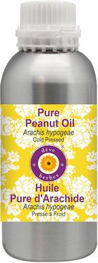 Deve Herbes Pure Peanut Oil (Arachis hypogeae) Cold Pressed 300ml (10 oz)