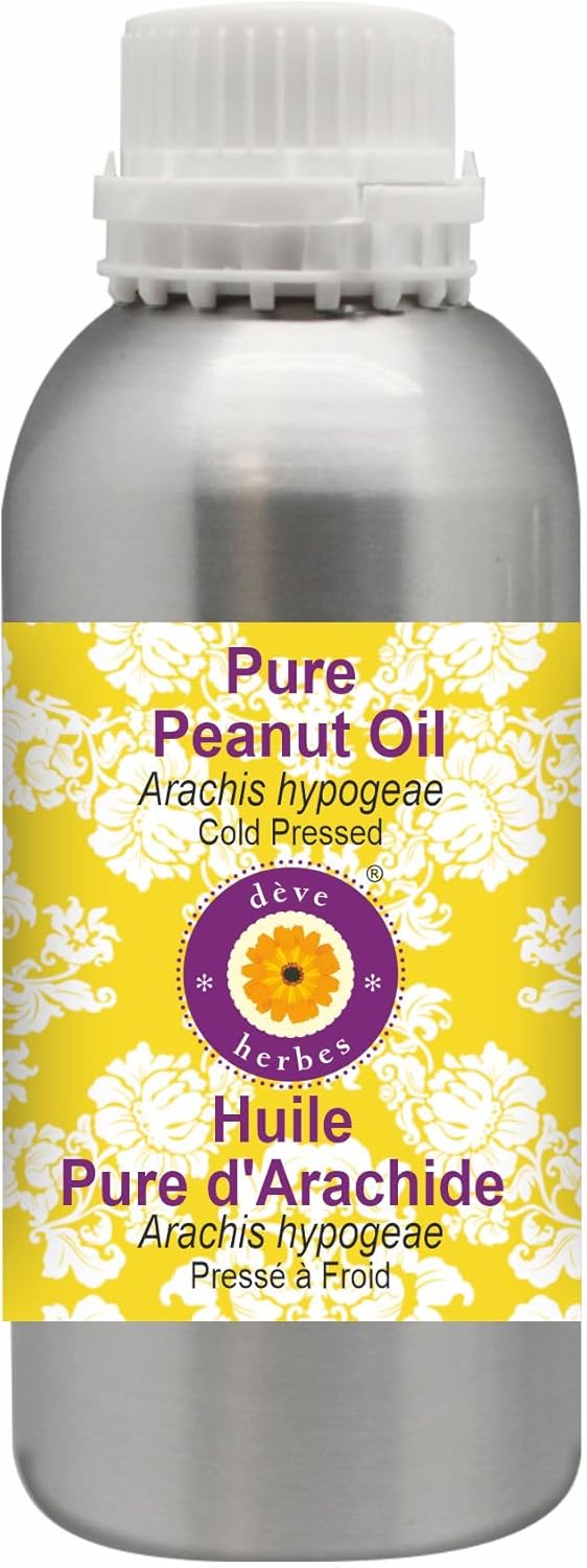 Deve Herbes Pure Peanut Oil (Arachis hypogeae) Cold Pressed 300ml (10 oz)