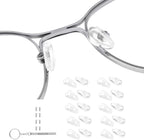 10 Pairs Teardrop Screw-in Nose Pads, Air Bag Cushion Glasses Pads, Silicone Anti-Slip Nose Pads for Eyeglass,Clear