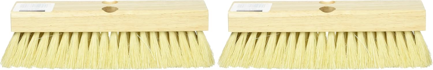 08755 Tampico Deck Scrub Brush with 1 Tapered and 1 Threaded Hole, 10-Inch (Pack of 2)