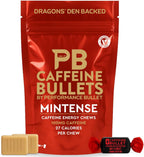 Caffeine Bullet Mint Energy Chews *40 – Faster Boost Than Gels, Tablets and Gum. 100mg Per Serving - Sport Science for Running, Cycling, Gaming & Pre Workout Endurance Kick.