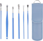 6 Pcs Ear Wax Removal Kit- Ear Cleaner Tool Stainless Steel- Portable Spiral Cleaning Tools with Storage Box for Adults(6 Pcs)